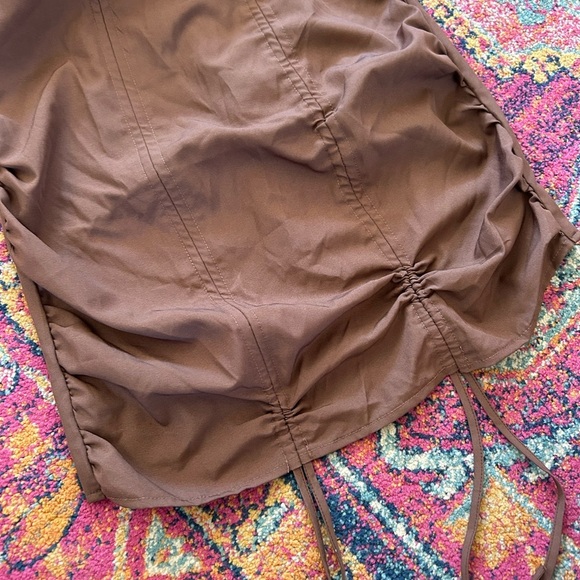 NWT PrettyLittleThing | Women’s Chocolate Brown Long Sleeve Ruched Mini Dress, 4 - Picture 6 of 15